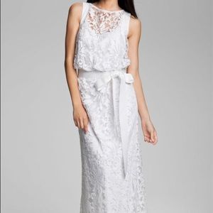 Tadashi Shoji blouson top wedding dress